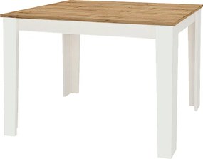 Τραπέζι Darlen Megapap χρώμα λευκό - sapphire oak 110x72x74εκ.