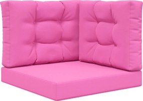 vidaXL Μαξιλάρι Καναπέ Εξωτερικού Χώρου 3 pcs Ροζ Πολυεστέρας