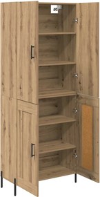 vidaXL Highboard Artisan Oak 69,5 x 34 x 180 εκ. Επεξεργασμένο ξύλο