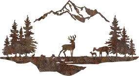 Decorative Metal Wall Accessory Rusty Landscape 1 Antiquation