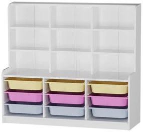 ΒΙΒΛΙΟΘΗΚΗ OBIA MEGAPAP ΜΕ 9 ΣΥΡΤΑΡΙΑ ΧΡΩΜΑ ΛΕΥΚΟ 132,6X30X115ΕΚ.