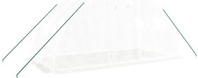 vidaXL Θερμοκήπιο με Ατσάλινο Πλαίσιο Λευκό 8 μ² 4 x 2 x 2 μ.