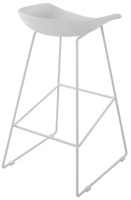 Σκαμπό μπαρ NAILA Μεταλλικό με Κάθισμα PP Λευκό 47x47x83 εκ. 2αδα 47x47x83 εκ.