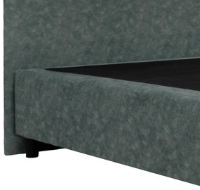Επενδυμένο Κρεβάτι MALENA Μονό Nubuck Πράσινο 90x200 εκ. 90x205x125 εκ.