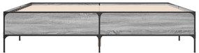 vidaXL Πλαίσιο Κρεβατιού Γκρι Sonoma 200x200 εκ. Επεξ. Ξύλο &amp; Μέταλλο