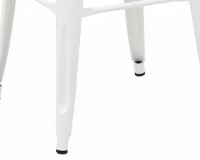 Σκαμπό Utopia pakoworld μέταλλο σε λευκή ματ απόχρωση 30x30x45εκ