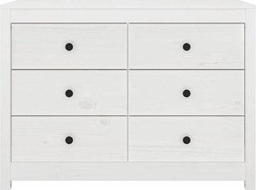 vidaXL Βοηθητικό Ντουλάπι Λευκό 100x40x72 εκ. από Μασίφ Ξύλο Πεύκου