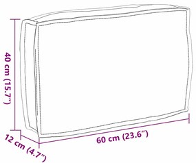 vidaXL Μαξιλάρι Κόκκινο 60 x 40 x 12 cm Ύφασμα Όξφορντ