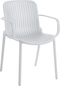 Πολυθρόνα Teragi στοιβαζόμενη pakoworld pp με UV protection λευκή 59x57x82εκ
