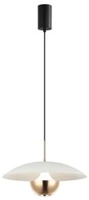 Κρεμαστό Φωτιστικό Οροφής LED 9W 3000K 182x30 Valia Viokef-4292301-Λευκό-Χρυσό 4292301