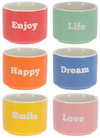 Σετ Κούπες από πορσελάνη, με χωρητικότητα 60ml - 6 τεμάχια