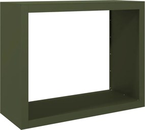 vidaXL Ράφι Καυσόξυλων Πράσινη 100x40x80 εκ. Ατσάλινο