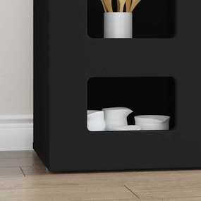 vidaXL Πλαϊνό γραφείο Μαύρο 100 x 35 x 59 εκ Επεξεργασμένο ξύλο