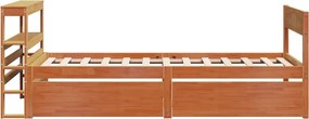 vidaXL Σκελετός Κρεβ. Χωρίς Στρώμα Καφέ Κεριού 100x200 εκ Μασίφ Πεύκο