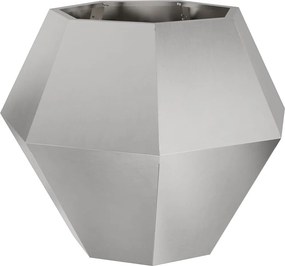 vidaXL Γλάστρα Ασημί 75 x 75 x 60 εκ Ανοξείδωτο ατσάλι