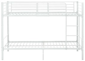 vidaXL Κουκέτα Λευκή 90 x 200 εκ. Μεταλλική