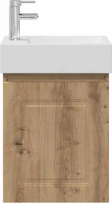 vidaXL Μονάδα μπάνιου με βρύση Artisan Δρυς 45,5 x 22,5 x 84 εκ