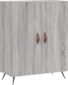 vidaXL Ντουλάπι Γκρι Sonoma 69,5 x 34 x 180 εκ. Επεξεργασμένο Ξύλο