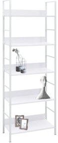 vidaXL Ραφιέρα 5 Επιπέδων Λευκή 60x27,6x158,5 εκ. Επεξεργασμένο Ξύλο