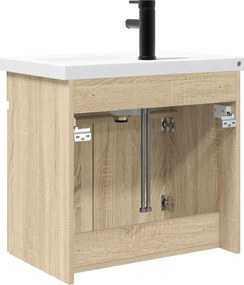 vidaXL Μονάδα μπάνιου με βρύση Sonoma Δρυς 61 x 40 x 74,5 εκ.