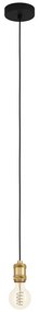 Φωτιστικό Οροφής Yorth 43803 Φ5x150cm 1xΕ27 40W Gold-Black Eglo Steel