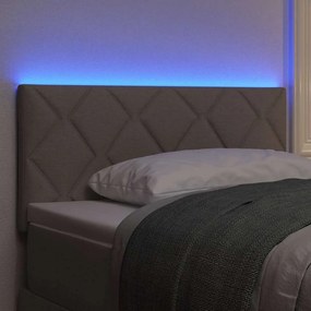 vidaXL LED κεφαλάρι Taupe 100 cm ύφασμα