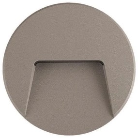 Απλίκα φωτιστικό τοίχου SLIM στεγανό LED 3W IP65 230V Φ135MM PRO Ferrara-145-52015-Γκρι 145-52015