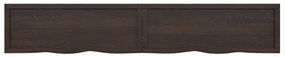 Πάγκος Μπάνιου Σκούρο Καφέ 220x40x(2-6) εκ. Επεξεργ. Μασίφ Ξύλο - Γκρι