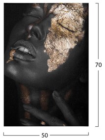 ΠΙΝΑΚΑΣ ΚΑΜΒΑΣ DARK SKINNED GIRL WITH GOLD MAKEUP HM7196.01 50X3X70 εκ.