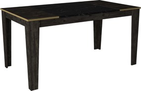 Τραπέζι Τραπεζαρίας Μαύρο / Χρυσό VEYRON 145x85x76,2