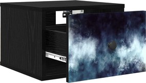 vidaXL Τοίχου κομοδίνο RAALTE Μαύρη Δρυς 36 x 33 x 25 εκ.