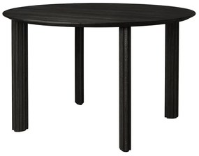 Τραπέζι Τραπεζαρίας Comfort Circle Ripples 5156C5156-1 Φ120x74,7cm Black Oak Umage Steel,Wood,Mdf