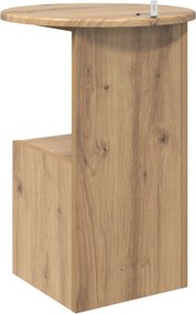 vidaXL Τραπεζάκι Πλευράς Artisan Δρυς Ø 39,5 x 55 εκ.
