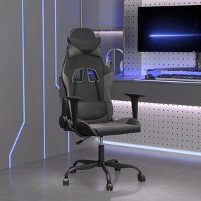 Καρέκλα Gaming Μασάζ Μαύρο/Γκρι από Συνθετικό Δέρμα