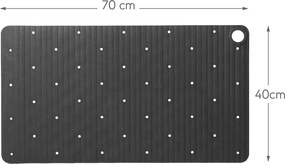 Ribb Αντιολισθητικό Πατάκι 40x70cm Anthracite with Black Hook Sealskin