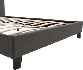 Κρεβάτι Nevil pakoworld 150x200 με ύφασμα χρώμα ανθρακί