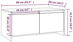 ΤΡΑΠΕΖΑΚΙ ΣΑΛΟΝΙΟΥ ΓΚΡΙ SONOMA 90 X 50 X 41,5 ΕΚ. ΜΟΡΙΟΣΑΝΙΔΑ 813030