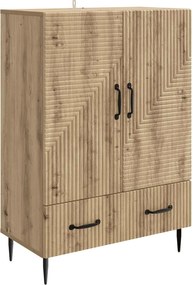 vidaXL Πλαϊνό γραφείο Artisan Δρυς 66 x 34,5 x 95 εκ.