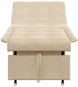 vidaXL Καναπές Κρεβάτι Κρεμ 194 x 67 x 82 εκ Μικροΐνες