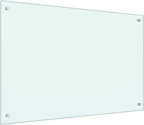 vidaXL Πλάτη Κουζίνας Λευκή 90 x 60 εκ. από Ψημένο Γυαλί