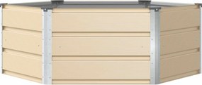vidaXL Γλάστρα Ελεφαντόδοντο 129 x 129 x 45 cm Ατσάλι
