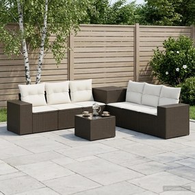 vidaXL Σετ Καναπέ 8 τμχ. Μαύρο και Κρεμ Λευκό 55 x 55 x 37 εκ