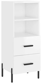 vidaXL Ντουλάπι Γυαλιστερό Λευκό 34,5x34x90 εκ. Επεξεργασμένο Ξύλο