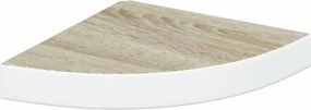 vidaXL Ράφια Τοίχου Γωνιακά 4 τεμ. Δρυς/Λευκό 25 x 25 x 3,8 εκ από MDF