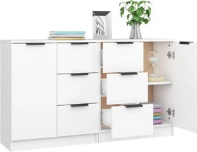 vidaXL Ντουλάπια 2 τεμ. άσπρο 60x30x70 εκ. Επεξεργασμένο Ξύλο