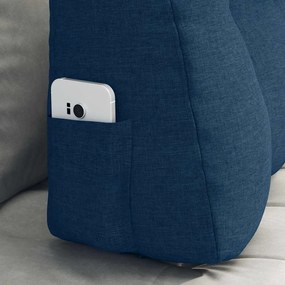vidaXL Μαξιλάρι Πλάτης Μπλε 80 x 24 x 50 εκ ύφασμα