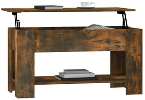 vidaXL Τραπεζάκι Σαλονιού Καπνιστή Δρυς 101x49x52 εκ. Επεξεργ. Ξύλο