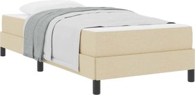 vidaXL Κρεβάτι με ελατήρια με στρώμα Κρεμ 100 x 200 cm ύφασμα