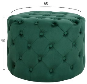 ΣΚΑΜΠΟ KASSIE ΚΥΠΑΡΙΣΣΙ ΒΕΛΟΥΔΟ ΤΥΠΟΥ CHESTERFIELD HM8406.03 Φ60x43Υ εκ.