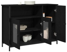 vidaXL Πλαϊνό γραφείο Μαύρη δρυς 100 x 35 x 75 εκ. Επεξεργασμένο ξύλο